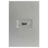 Conjunto USB 1.0A Horizontal 4x2 - RECTA PRATA SATIN FOSCO
